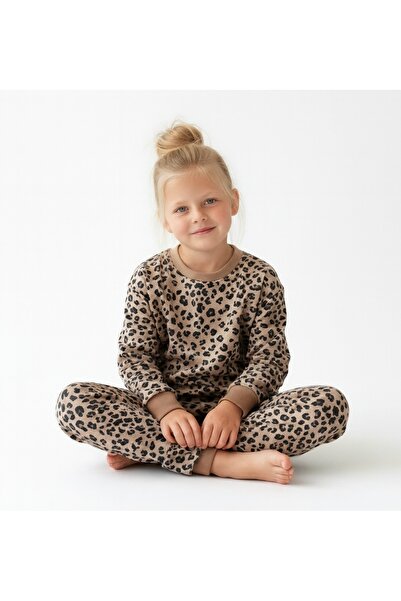 DANBİ Kız Çocuk 4,5,6,7,8,9 Yaş Üç İplik Şardonlu Kışlık Eşofman Takımı