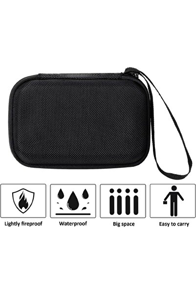 Margoun Hard Carrying Case for Portable External Hard Drive 15 x 10 x 4.5 cm-(Black)