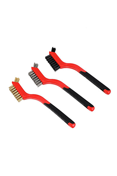 Lawazim مجموعة فرشاة سلكية مكونة من 3 قطع - فرش نايلون معدنية نحاسية للتنظيف ...