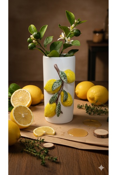 Huu Huu El yapımı Limon Vazo