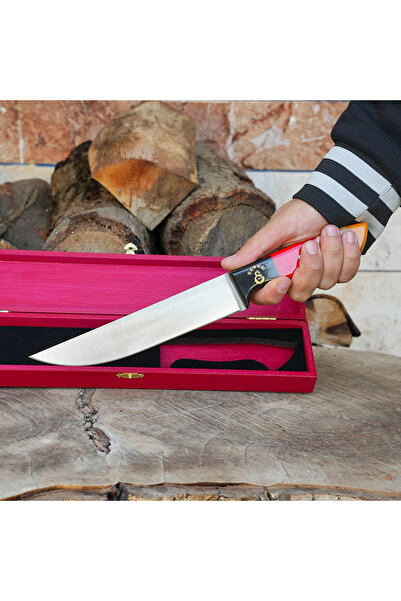 kösemehmet Paslanmaz N690 Çelik Profesyonel Kasap Bıçağı – Logo İşlemeli – Ah...