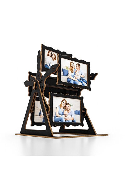 Rhea Store Dekoratif Döner Fotoğraf Çerçevesi – 3 mm MDF – 10x15 cm Çerçeve Ö...