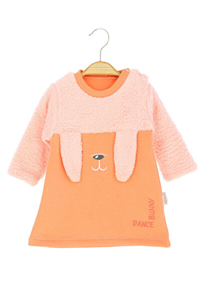CRASSİ Kız Bebek Elbise Dance Bunny Nakışlı Kışlık Şardonlu