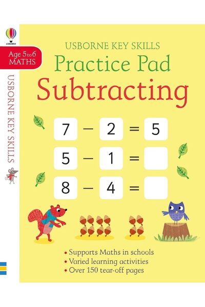 Usborne Bloc de exerciții pentru scăderea numerelor 5-6