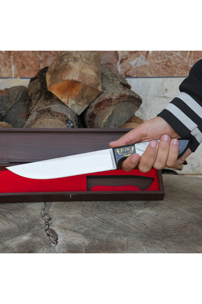 kösemehmet Kelle Bıçağı - N690 Çeliği - Taraftar Logo İşlemeli - Özel Ahşap K...