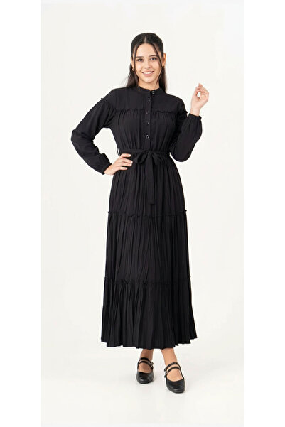 Asortik Kids Girl's Long Full Length Lined Tsettür Dress-Elb-2049-4979