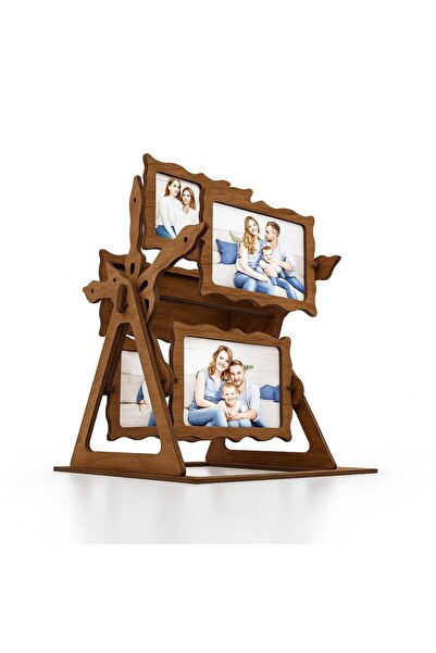 Rhea Store Dekoratif Döner Fotoğraf Çerçevesi – 3 mm MDF – 10x15 cm Çerçeve Ö...