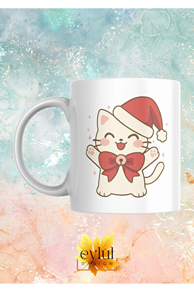 Eylül Design New Year Special Design Cute Kitten Printed Mug Cup Gift Tea-Cof...