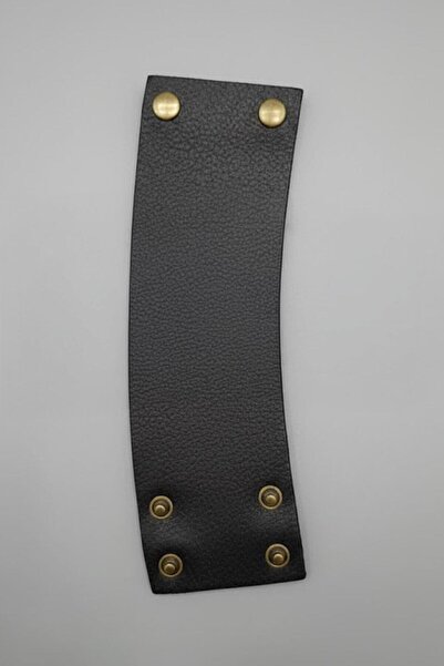 Karakedi Black Gothic Wide Leather Bracelet