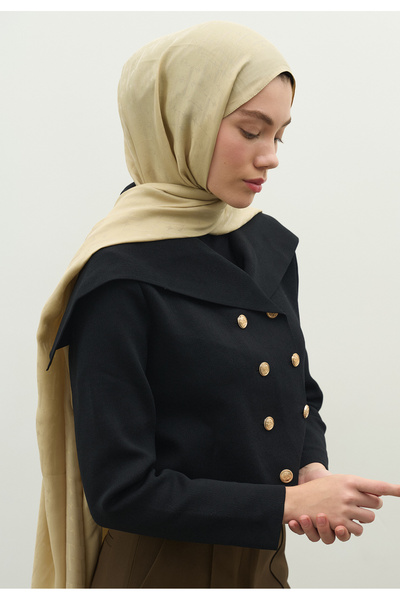 Freshscarfs Monogram Cotton Flosh Jacquard Shawl Sand