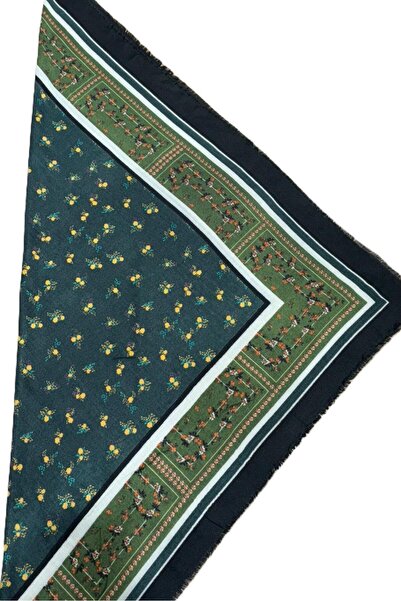 Nish&Chic Patterned Wool Square Shawl