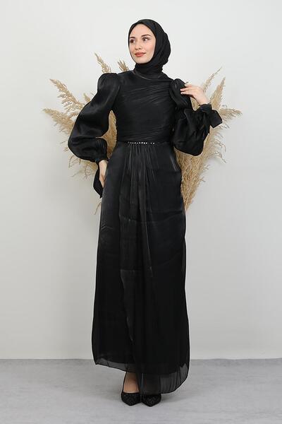 GİYZAMİLA Βραδινό φόρεμα Ahunisa Yoryo Μαύρο