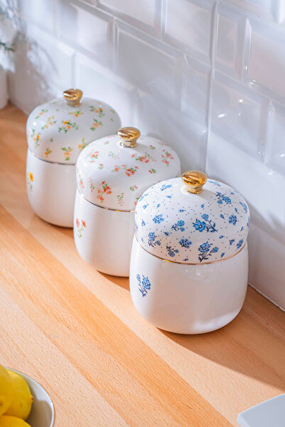 ACAR Tiana 3 Piece Porcelain Spice Rack Set