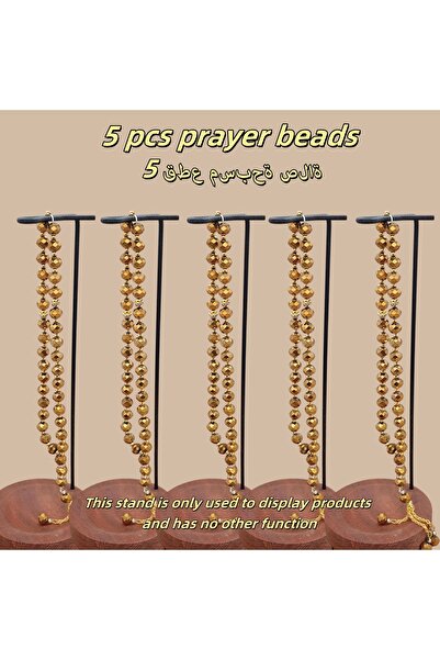 Nobrand 5 Pack/33 Artificial Crystal Prayer Beads/Tasbih/10mm/For Men And Women