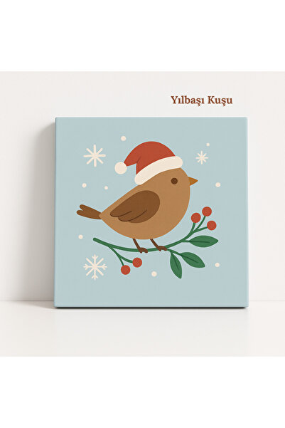 tuvart Sayılarla Boyama Seti Yılbaşı Özel, Aile Seti 20x20cm - Yılbaşı Kuşu