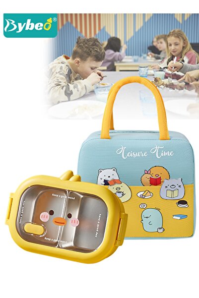 BYBEO Stainless Steel Kids Bento Box with Lunch Bag, Insulated Lunch Boxs to ...