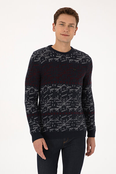 U.S. Polo Assn. Men's Light Navy Blue Sweater 50308237-Vr059