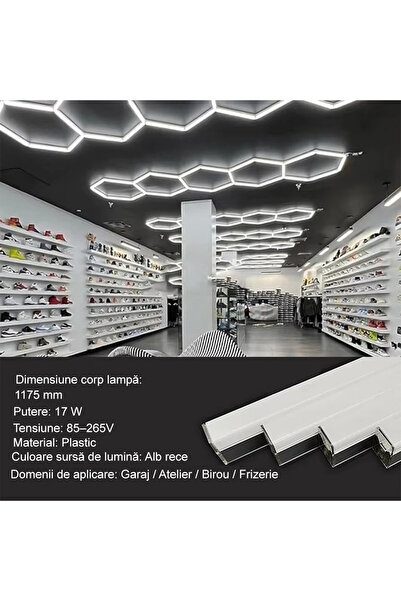 LEDIGANT Bec LED tip fagure de miere pentru cadă, 17W, 1175mm, material plastic, 6500k, lumină albă rece