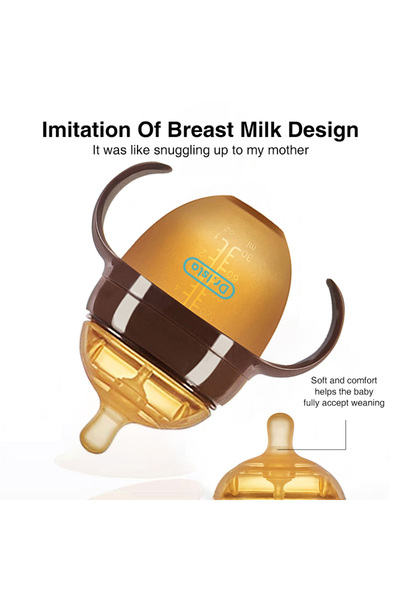 dr.Isla 150ml Baby Bottle With Handle Anti-Choking Nano Silver Antibacterial For 0-3 months Newborn