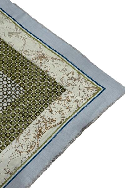 Nish&Chic Patterned Wool Square Shawl