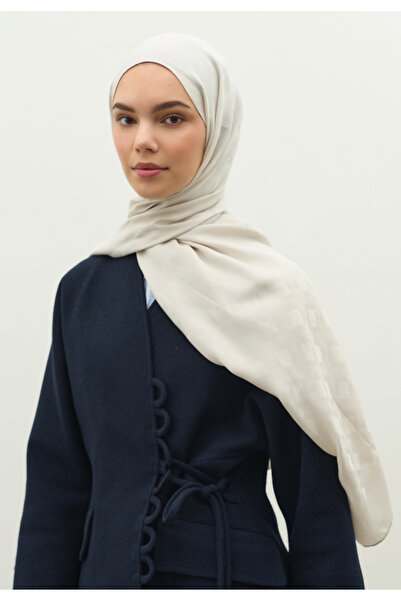 Fresh Oslo Cotton Flower Jacquard Shawl Stone