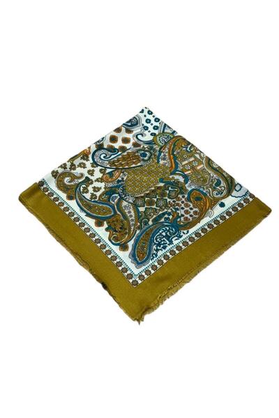 Nish&Chic Patterned Wool Square Shawl