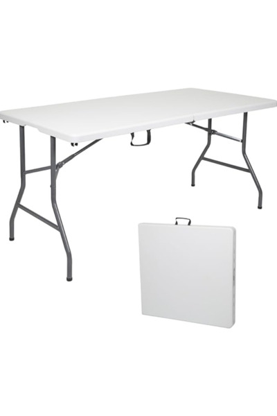 AL ELMAM ALSHAMEL TRADING COMPANY 152 cm White Foldable Fiber Table