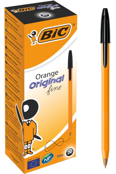 Bic Box of 20 Orange Fine black pens