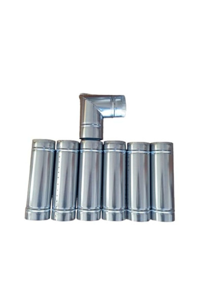 ÖZSAL Güveç sobasi-kamp sobası uzatma borusu 10 cm çap 33 cm yükseklik -6 bor...