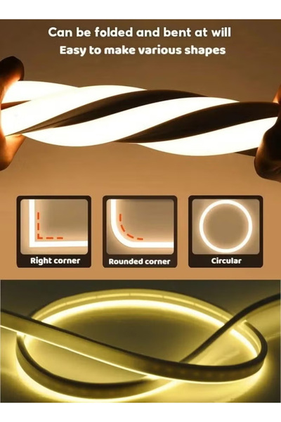 Generic LED Neon Light Strip, 16.4ft/5m, 12V RGB Light Rope, Waterproof IP65, Cuttable Neon Sign