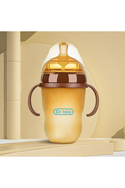 dr.Isla 250ml Baby Bottle With Handle Anti-Choking Nano Silver Antibacterial For 6+ months Baby