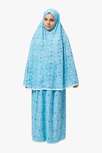 DAKKA KADİMA Child Prayer Dress 100% Cotton Sleeveless Two Piece Blue