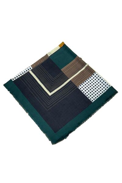 Nish&Chic Patterned Wool Square Shawl