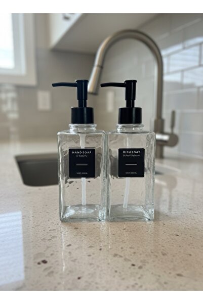 Rooc Home 2'li Set Cam Sıvı Sabunluk 350 ml