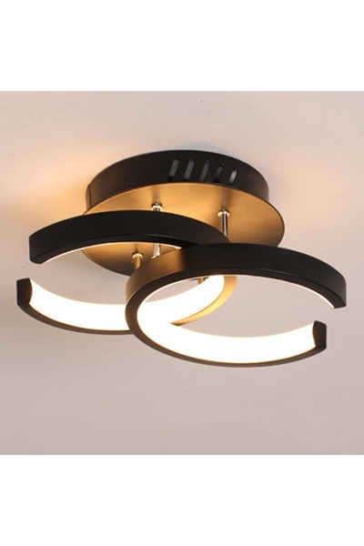 LEDIGANT LED Chandelier 16W - 2 Open Circles, 3 Color Stages, Modern Design, ...