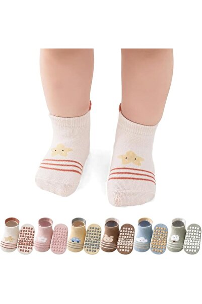 Generic Heniya 6 Pairs Cartoon Non-Slip Breathable Cotton Socks for Toddlers ...
