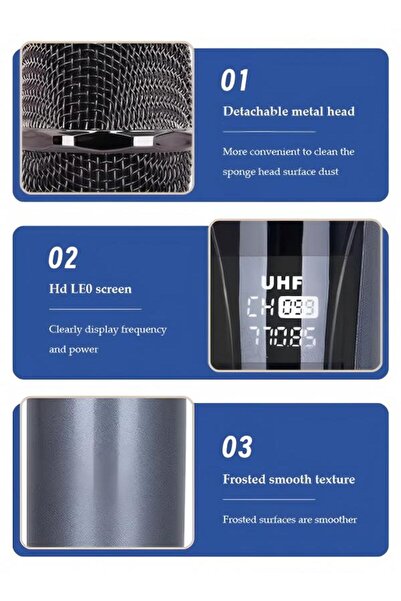 DOMEET Wireless Microphone, Universal Handheld Karaoke Mic Speaker