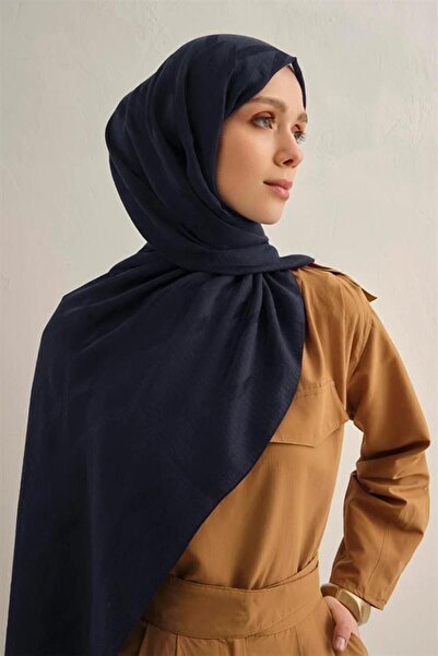 Armine Lyocell Shawl - 1 - Dark Navy Blue 03