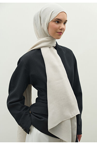 Freshscarfs Monogram Cotton Flosh Jacquard Shawl Stone