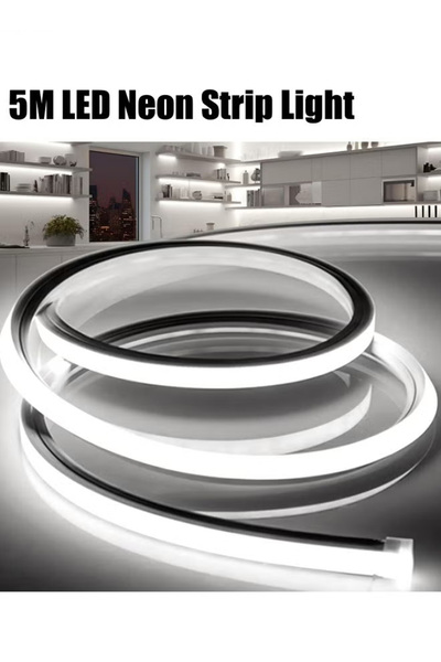 Generic LED Neon Light Strip, 16.4ft/5m, 12V RGB Light Rope, Waterproof IP65, Cuttable Neon Sign