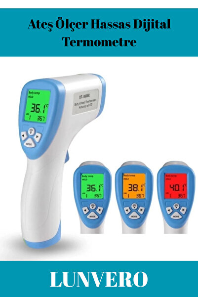 Lunvero Özel Üretim Pilli Temassız Kızılötesi Boyun Bilek Alın Hassas Ateş Öl...