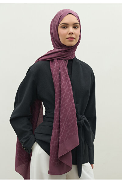 Freshscarfs Monogram Cotton Flower Jacquard Shawl Peony