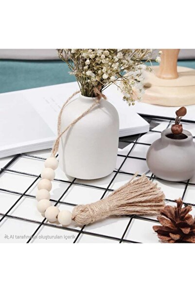 diclecollection Decorative Wooden Beaded Decorative Ornament Prayer Beads/Vase Accessory/Wall Ornament/Gift Decoration