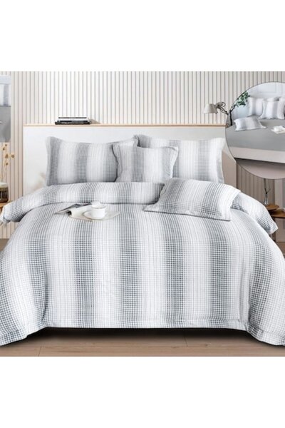 Casa de Vis Double bed linen set, satin cotton, 180 x 200 cm, 6 pieces, elast...