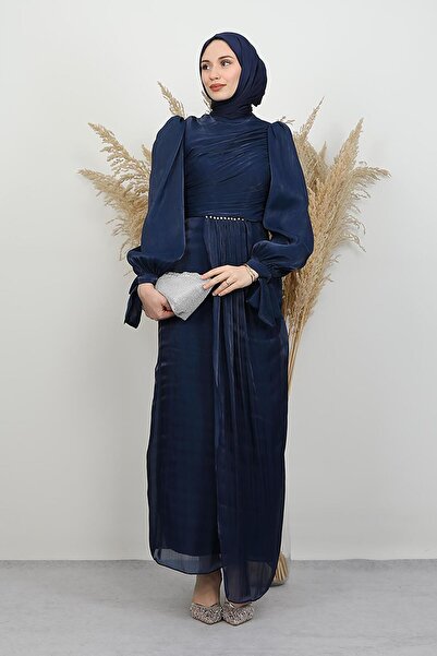 GİYZAMİLA Βραδινό φόρεμα Ahunisa Yoryo Ναυτικό μπλε