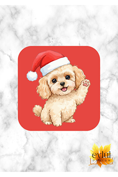 Eylül Design New Year's Themed Fun Special Design Printed Mdf Square Coasters New Year's