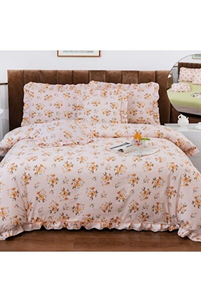 Casa de Vis Double bed linen set, satin cotton, 180 x 200 cm, 6 pieces, elastic, multicolor