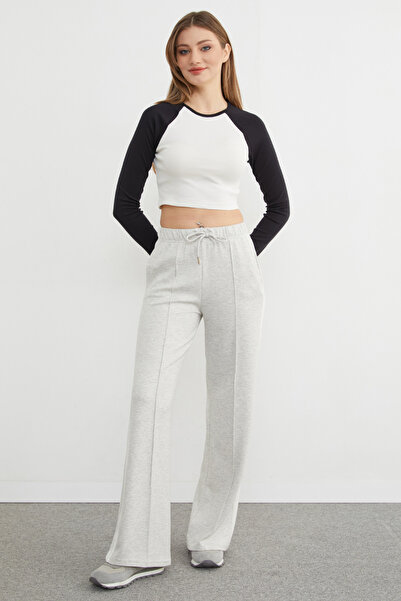 Fulla Moda Modal Sweatpants with Side Stripes
