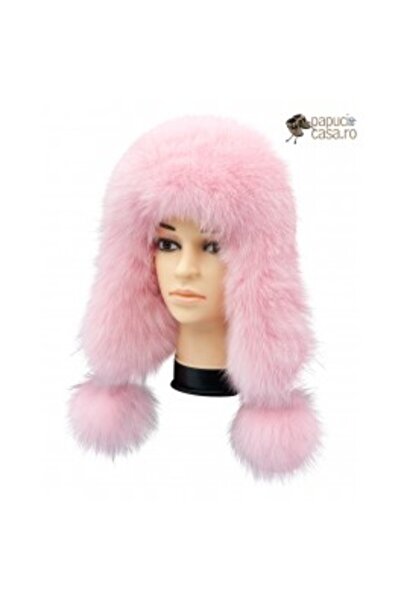 PFA CIOCARLAN ELENA CBF007 - Youth leather and fox fur hat