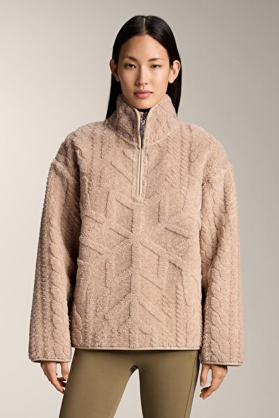 Oysho Kar tanesi desenli suni yün ceket